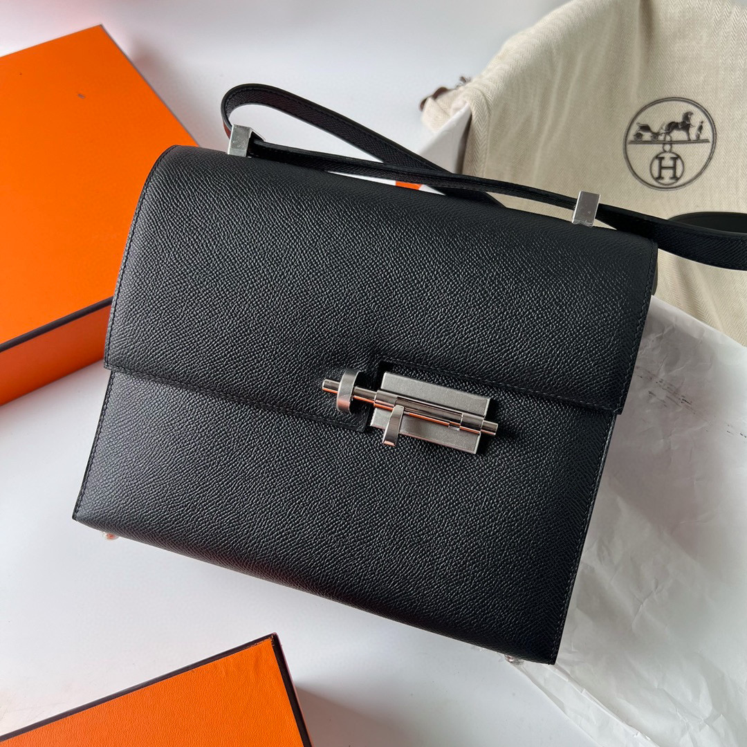 愛馬仕包包款式圖片大全及價格 Hermès Verrou 21 Epsom 黑色 Silver Hardware