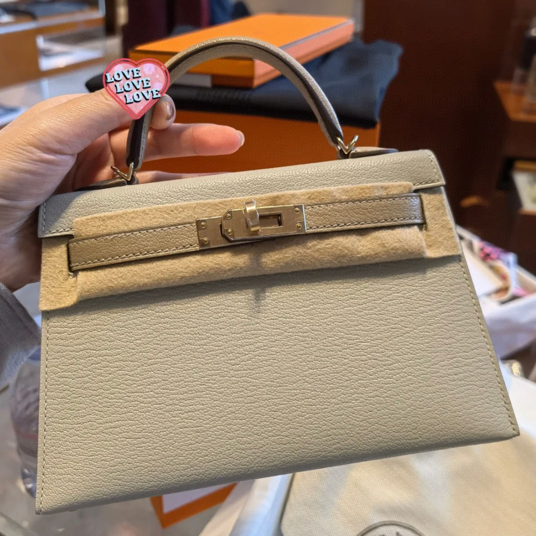 愛馬仕 Hermes Kelly Sellier Chevre Gris Perle 珍珠灰/Gris Tourterelle 斑鳩灰