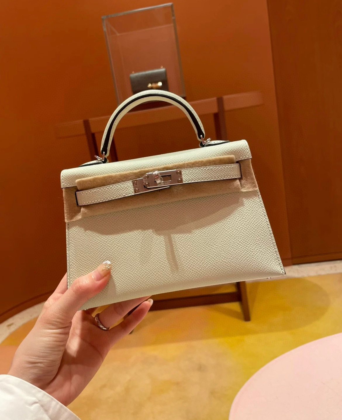 愛馬仕凱莉迷你2代多少錢 Hermes Kelly Mini Epsom 09 Mauve Pale 夢幻粉紫