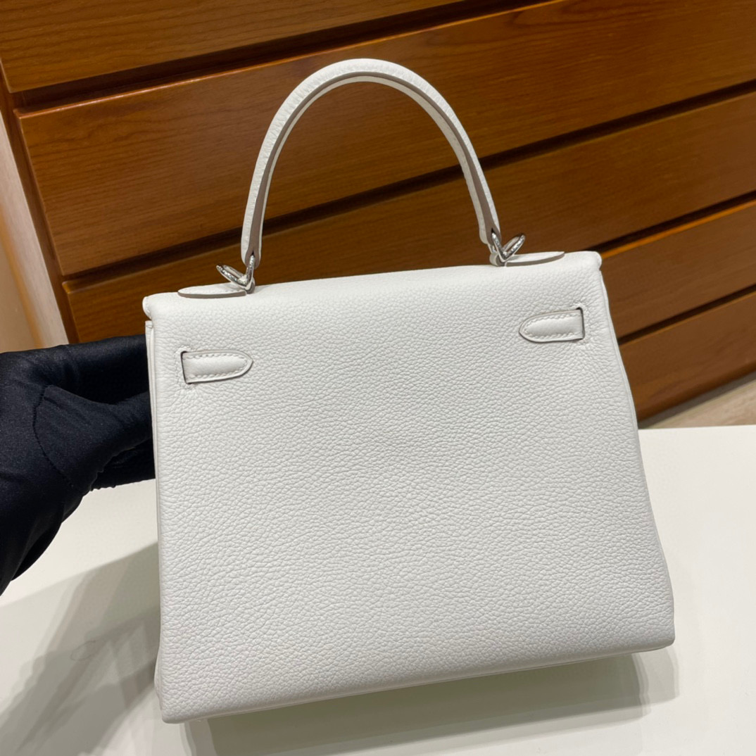 愛馬仕 Hermes Kelly 25CM 0T MUSHROOM 蘑菇色銀色五金