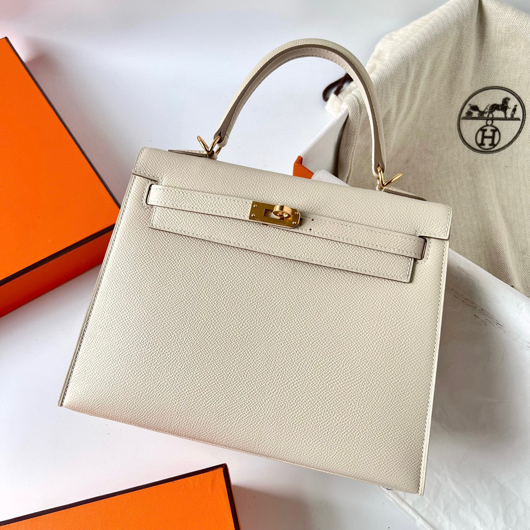 Australia Hermes Kelly 25 Price Epsom Original leather Craie Gold hardware Hermes Birkin kelly Constance Lindy Bag